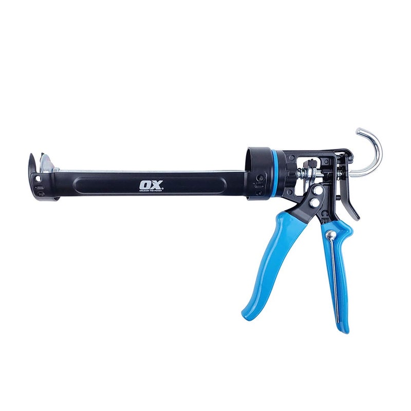 OX Tools Pro OX-P044410 10 Ounce Heavy Duty Caulk Gun, 12:1 Thrust Ratio, 10 oz Caulking Gun, Caulk Dispenser, Sealant Gun, Adhesive Glue Gunâ€¦ - Image 1